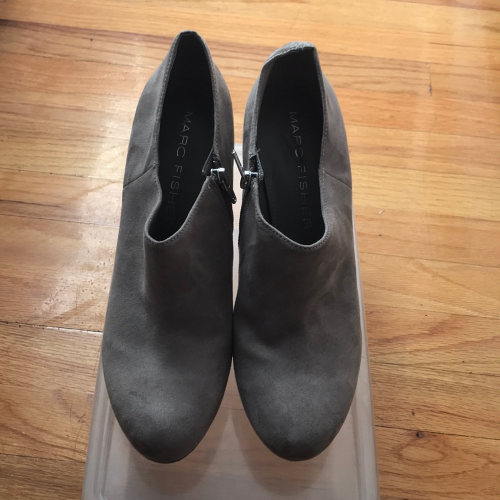SOLD Gray Suade Booties